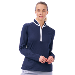 Authentic Collection: Marissa Embossed Quarter Zip Pull Over